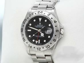 Thumbnail von Rolex Explorer II 16570 Stahl Automatik 2001/02 Zweite Zeitzone Edelstahl Stainless Steel Oyster-band Chronometer Black Dial