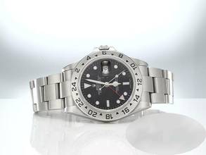 Thumbnail von Rolex Explorer II 16570 Stahl Automatik 2001/02 Zweite Zeitzone Edelstahl Stainless Steel Oyster-band Chronometer Black Dial