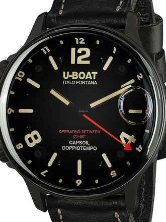  U-Boat 9671 Capsoil Doppiotempo DLC GMT Herrenuhr 55mm 10ATM 