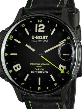  U-Boat 9675 Capsoil Doppiotempo DLC GMT Herrenuhr 55mm 10ATM 