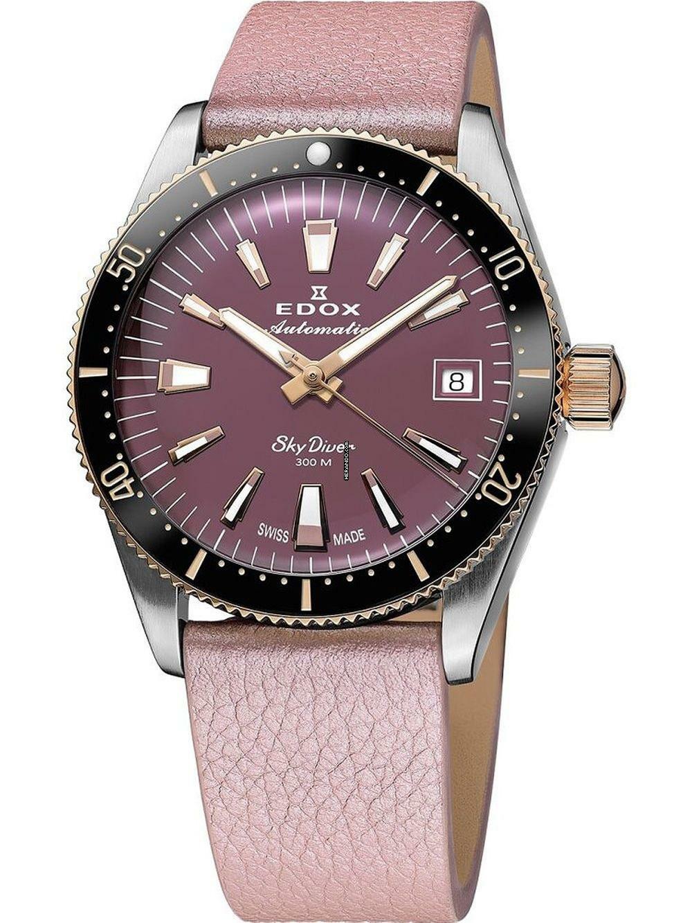 Thumbnail von Edox 80131-357RNRC-VIO Skydiver Automatik +2. Armband Damenuhr