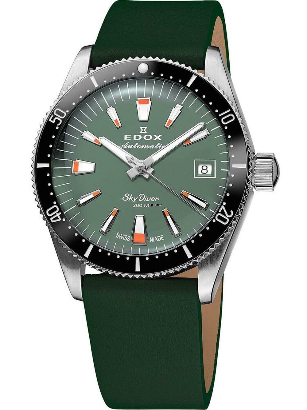  Edox 80131-3NC-VI Skydiver Automatik +Wechselarmband Damenuhr 