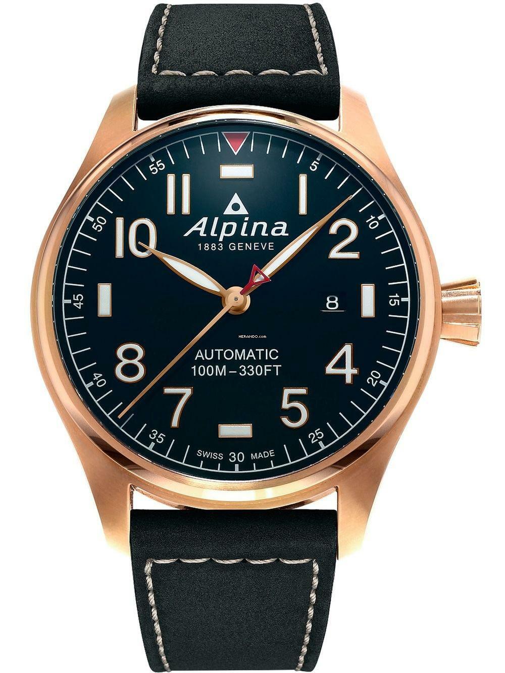  Alpina Startimer Pilot Automatic AL-525NN4S4 Startimer Pilot Automatik Herrenuhr 44mm 10ATM 