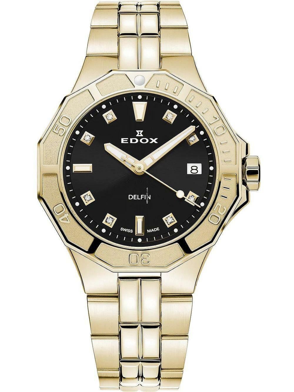 Thumbnail von Edox 53020-37JM-NID Delfin Diver Damenuhr 38mm 20ATM