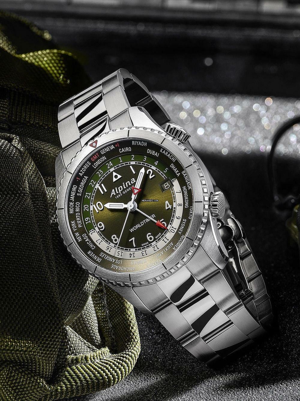 Thumbnail von Alpina Startimer Pilot AL-255GR4S26B Startimer Pilot Worldtimer Herrenuhr 41mm