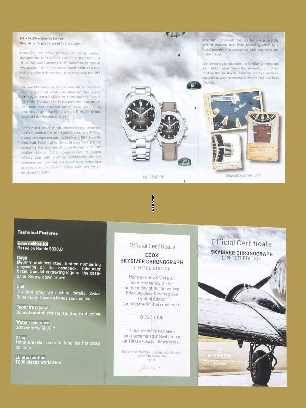 Thumbnail von Edox 10116-3-VIDN Skydiver Limited Edition