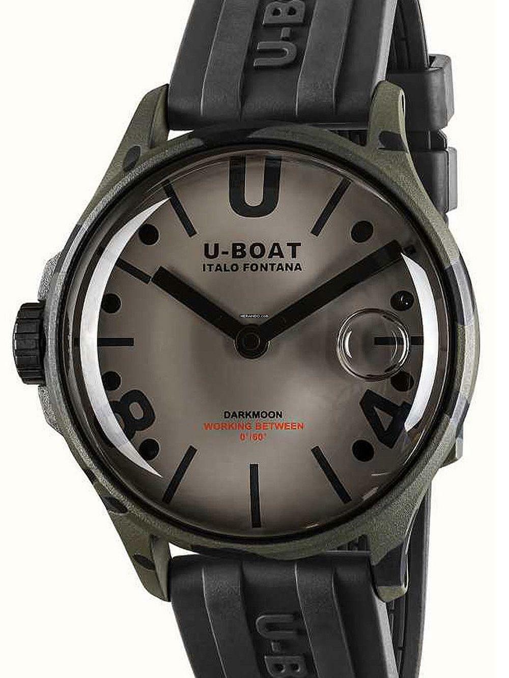  U-Boat 9550 Darkmoon Grey Camouflage Herrenuhr 44mm 5ATM 