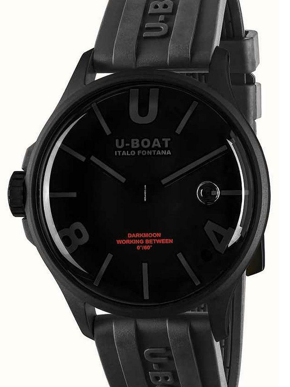  U-Boat 9544 Darkmoon Black PVD Herrenuhr 44mm 5ATM 