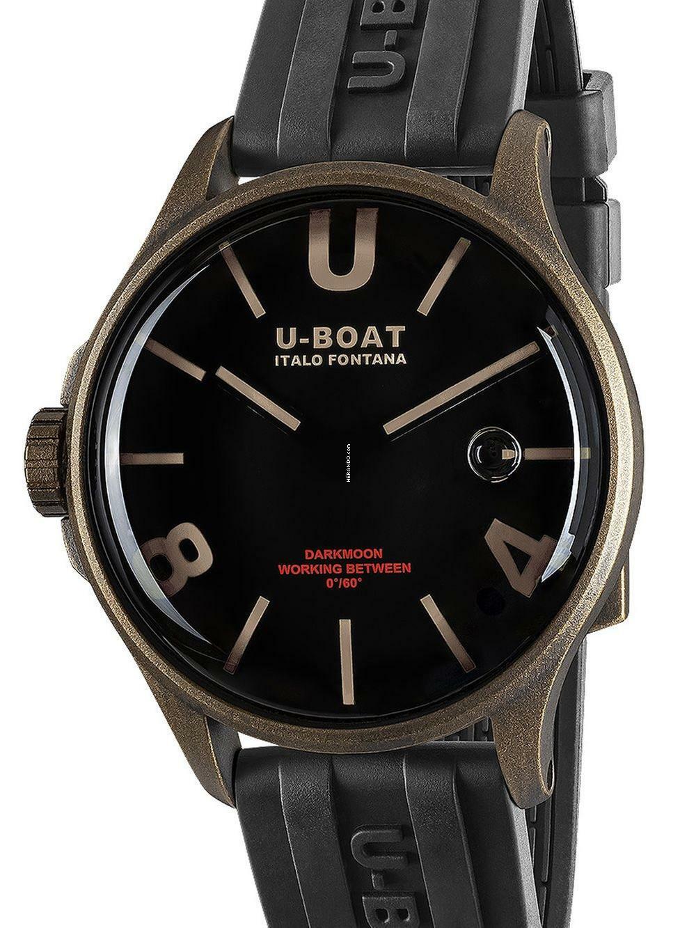  U-Boat 9549 Darkmoon Brown Vintage Herrenuhr 40mm 5ATM 