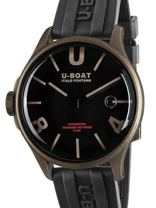  U-Boat 9549 Darkmoon Brown Vintage Herrenuhr 40mm 5ATM 