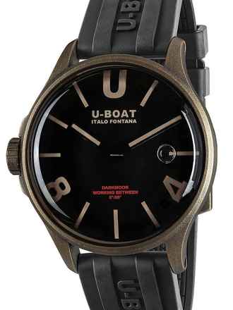  U-Boat 9548 Darkmoon Brown Vintage Herrenuhr 44mm 5ATM 