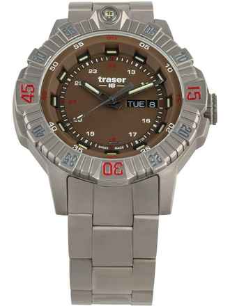 Traser H3 110668 Tactical Braun Titan Herrenuhr 46mm 20ATM 