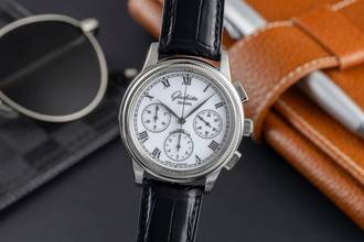 Thumbnail von Glashütte Original Senator Chronograph Stahl Automatik Herrenuhr Ref. 1-39-31-05-03-04