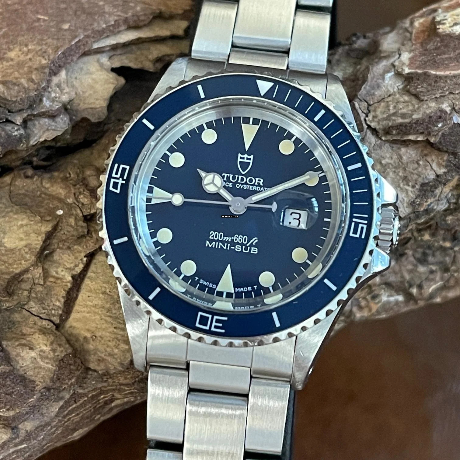 Tudor Prince Oysterdate Mini-Sub - Blau - Box/Servicepapiere - Ref. 73090