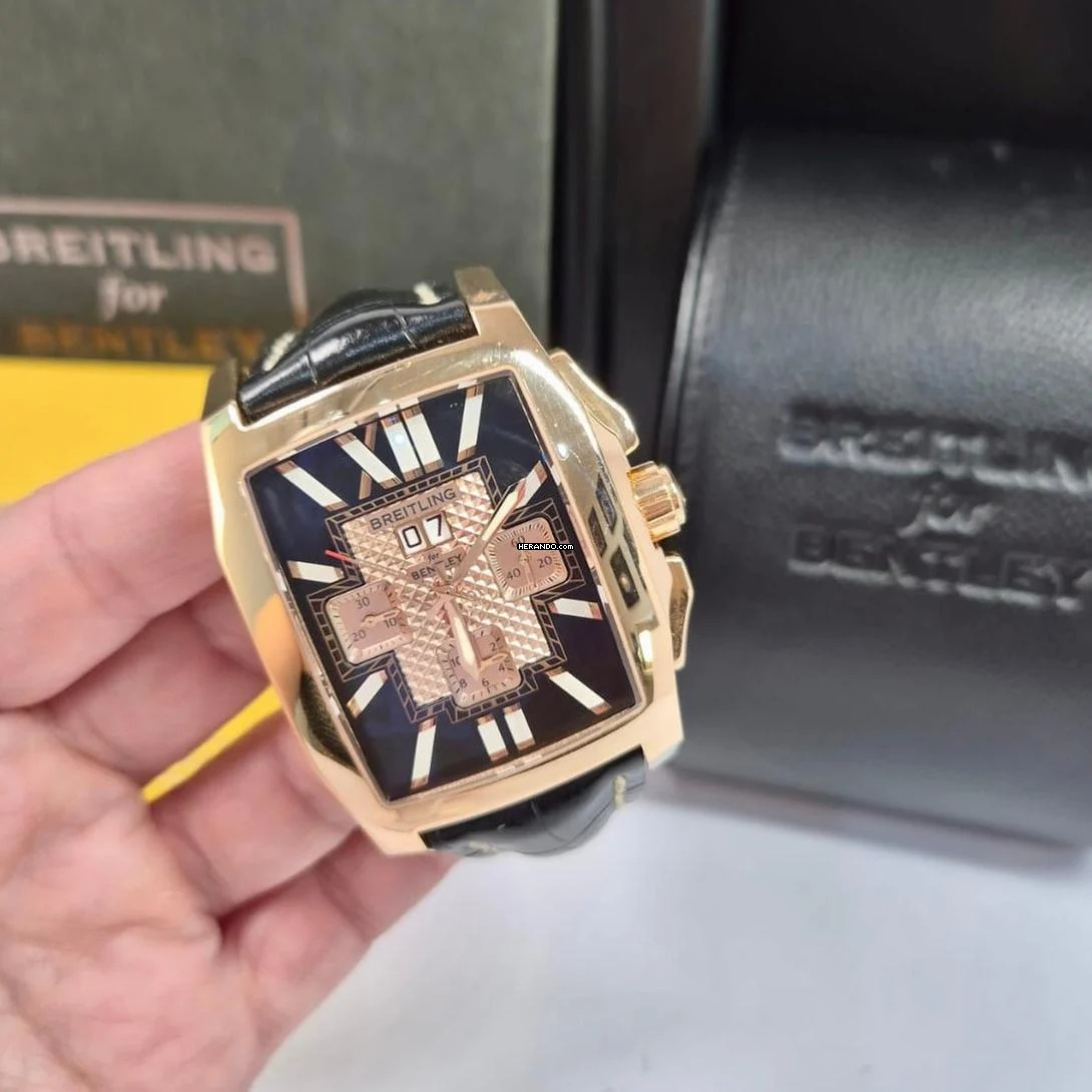  Breitling Bentley Flying B XL Ouro Rosé Chronograph Automático Completo 