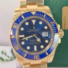 Thumbnail von Rolex Submariner Date Full Yellow Gold 40mm Blue Dial Automático Completo