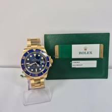 Thumbnail von Rolex Submariner Date Full Yellow Gold 40mm Blue Dial Automático Completo