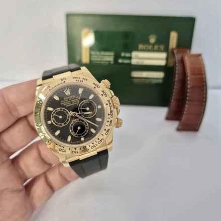  Rolex Daytona Yellow Gold Black Dial 40mm Completo 