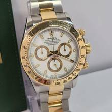 Thumbnail von Rolex Daytona Ouro & Aço White Dial 40mm Automático Completo