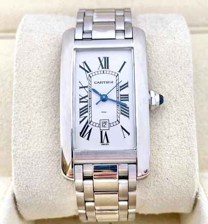  Cartier Tank Américaine only nice condition 18Kt. Whitegold  