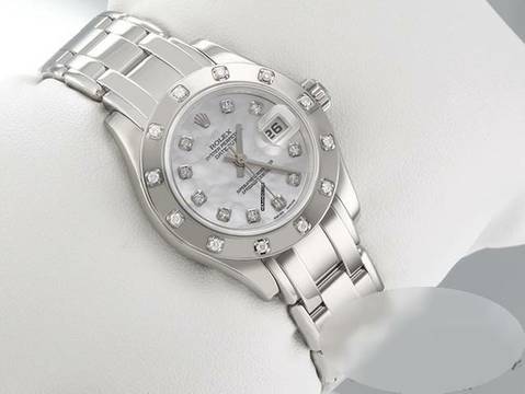  Rolex Lady-Datejust Pearlmaster 29 80319 Weissgold 750 Perlmutt Diamanten Automatik Lady 18kt White Gold 