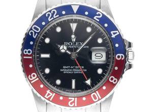Thumbnail von Rolex GMT-Master Pepsi Fat Font Serif open 6/9 Ref.1675 1986 Full Set sehr gut Vintage
