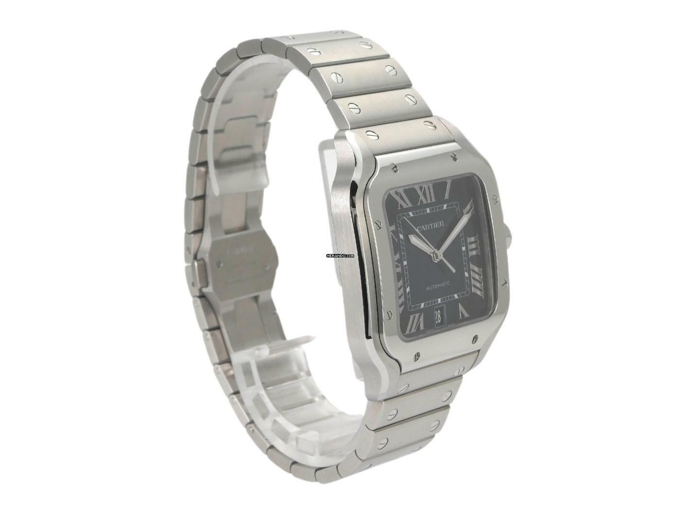  Cartier Santos de Cartier Edelstahl großes Modell Ref. WSSA0071 