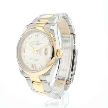  Rolex Datejust 36 Steel Gold Oyster Silver Roman Diamond Dial  