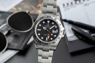 Thumbnail von Rolex Explorer II Black Dial Edelstahl Automatik Herrenuhr Ref. 216570 B&P 2015