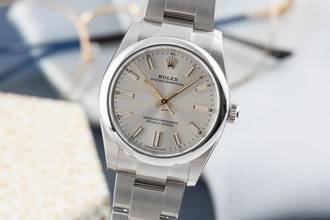 Thumbnail von Rolex Oyster Perpetual 34 Automatik Edelstahl Damenuhr Ref 124200 Box & Papiere