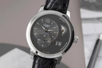 Thumbnail von Glashütte Original PanoMaticLunar XL Edelstahl Automatik Herrenuhr Ref. 90-02-36-12-05