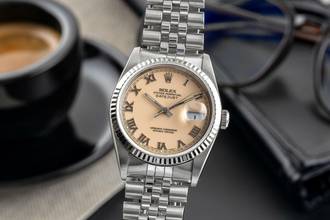 Thumbnail von Rolex Datejust 36 Stahl / Weissgold Automatik Herrenuhr Oyster Ref. 16234