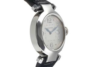 Thumbnail von Cartier Pasha 18K (0,750) Weissgold Diamant Zifferblatt Damenuhr Ref.WJ11902G