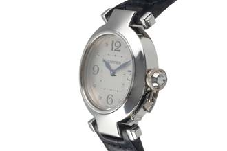 Thumbnail von Cartier Pasha 18K (0,750) Weissgold Diamant Zifferblatt Damenuhr Ref.WJ11902G