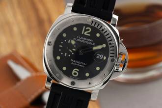 Thumbnail von Panerai Submersible Stahl Automatik Herrenuhr Ref. PAM01024 Box & Papiere 2018