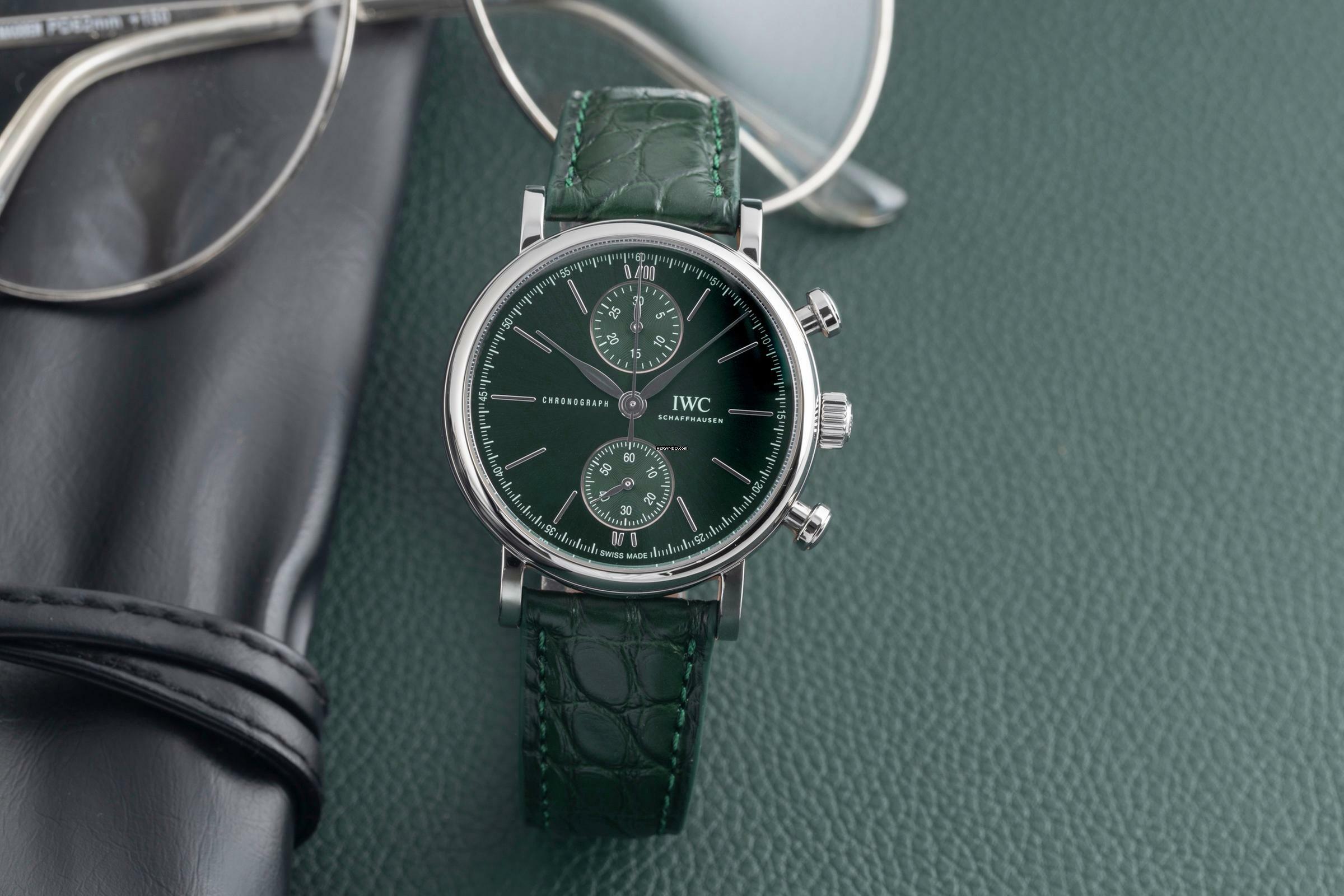 IWC Portofino Chronograph Stahl Automatik Herrenuhr Ref. IW391405 Papiere 2022