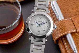 Thumbnail von Cartier Pasha Edelstahl Automatik Herrenuhr Ref. WSPA0009 Box & Papiere 2022