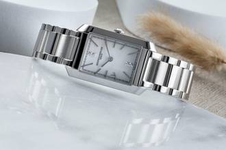 Thumbnail von Baume & Mercier Hampton Stahl MOP Dial Quarz Damenuhr Ref. M0A10474 B&P 2023