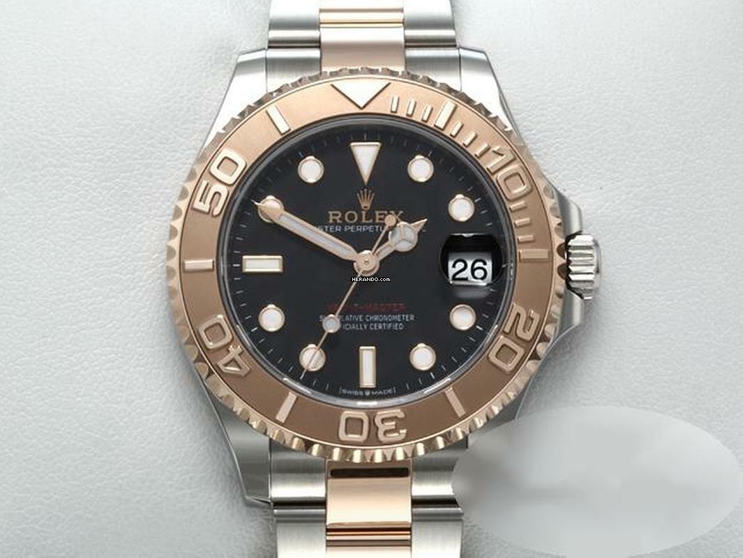 Rolex Yacht-Master 37 37mm 268621 2019 Edelstahl Roségold 750 Automatik Stainless Steel 18kt Rose Gold Oyster-band Chronometer Black Dial