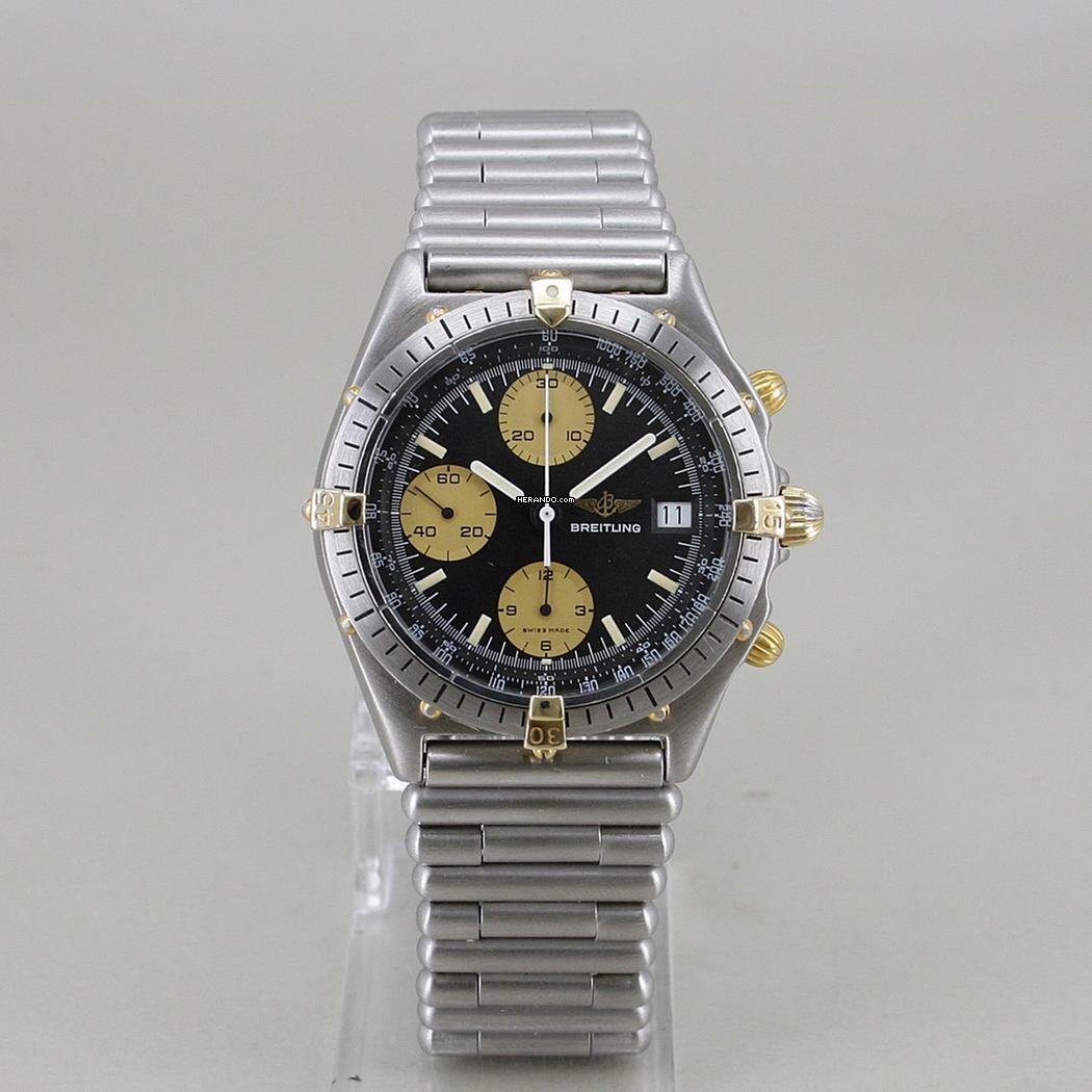  Breitling Chronomat Automatik Ø 39 mm Rouleaux Armband Zifferblatt schwarz 