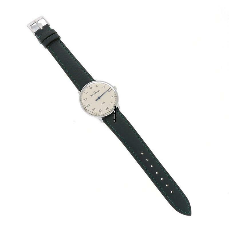 Thumbnail von Meistersinger NEO Einzeiger Automatikuhr NES903 mit Lederband Tannengrün