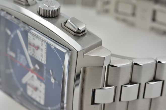  TAG Heuer Monaco Chronograph Heuer 02 Blue Dial Bracelet CBL2111.BA0644  