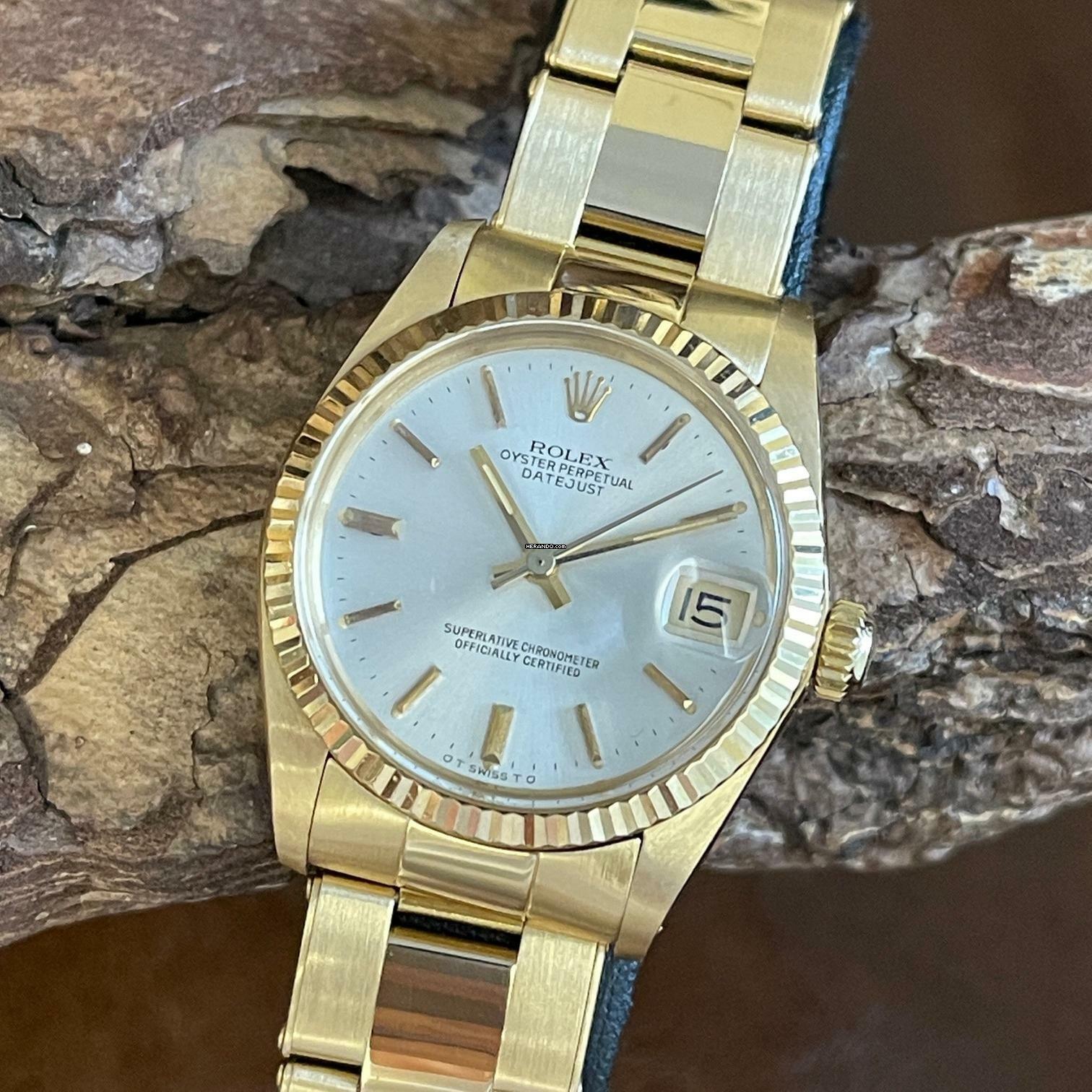  Rolex Datejust 31 Datejust 31 Vintage - 18Kt Gelbgold - Ref. 6827  