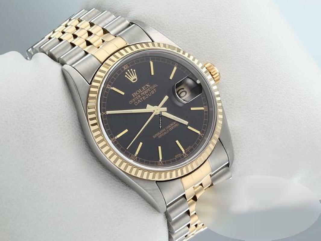 Rolex Datejust 36 36mm 16233 2002 Stahl Gelbgold 750 Automatik Stainless Steel 18kt Yellow Gold Jubilé-band Chronometer Oyster White Dial