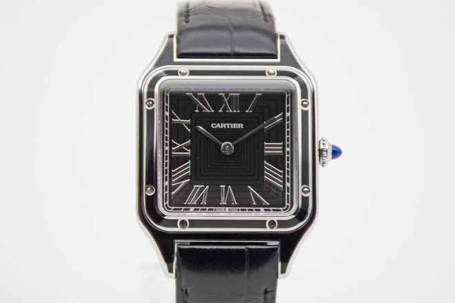  Cartier Santos Dumont Black Lacquer perfektes Fullset mit Cartier Garantie bis 2031  