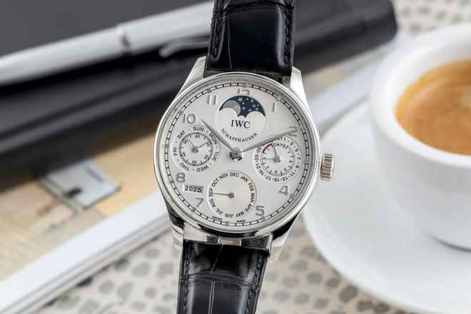  IWC Portugieser Ewiger Kalender Portuguese Perpetual Calendar 950 Platin Automatik Ref. IW502219 B&P 2009 