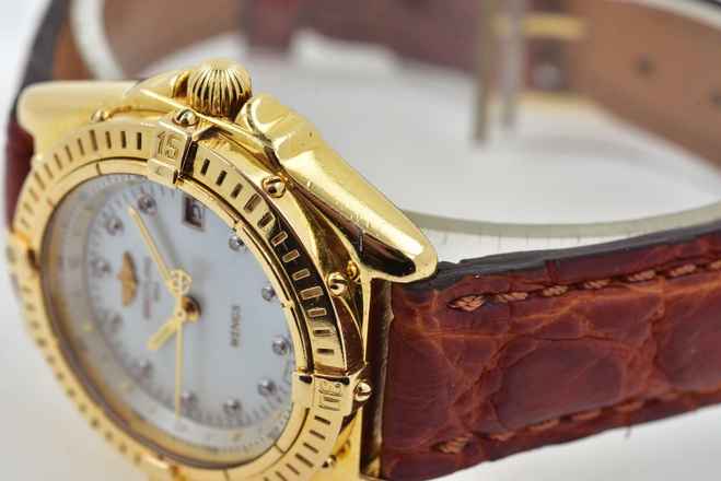  Breitling Wings Lady Quartz Mother of Pearl Diamond Dial 18k Yellow Gold K67050  
