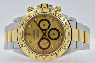 Thumbnail von Rolex Daytona Cosmograph Zenith 18k gold steel Gold Diamond Dial 16523