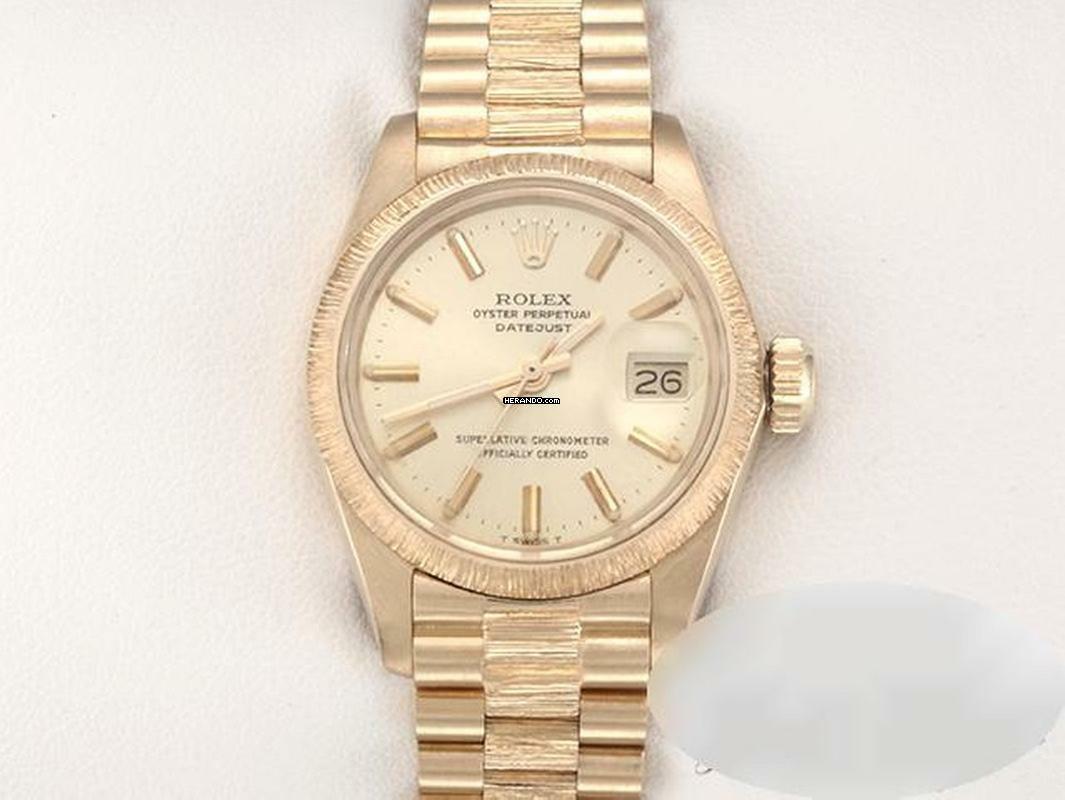  Rolex Lady-Datejust Gelbgold 750 Automatik 18kt Yellow Gold Damen Damenuhr President-band Chronometer Oyster  