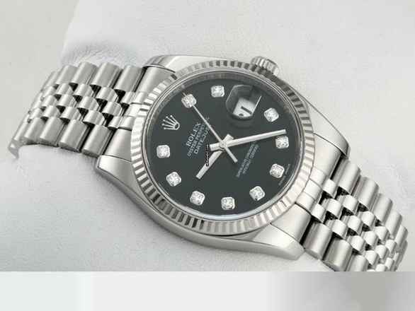  Rolex Datejust 36 36mm 116234 2016 Stahl Weissgold 750 Diamanten Automatik Gold  